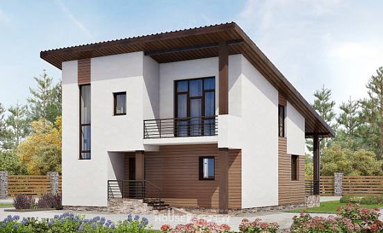 140-005-П Проект двухэтажного дома мансардой, классический дом из керамзитобетонных блоков Заполярный | Проекты домов от House Expert