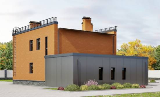 260-002-Л Проект двухэтажного дома и гаражом, классический коттедж из газобетона Ковдор | Проекты домов от House Expert