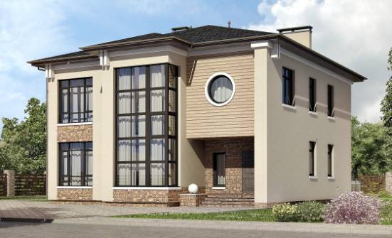 300-005-Л Проект двухэтажного дома, огромный загородный дом из кирпича Оленегорск | Проекты домов от House Expert