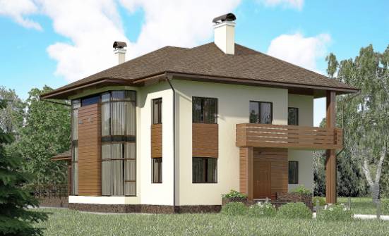 300-001-П Проект двухэтажного дома, просторный коттедж из кирпича Оленегорск | Проекты домов от House Expert