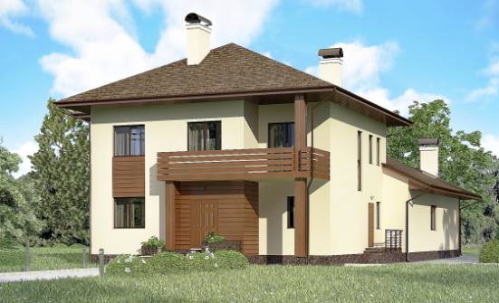 300-001-П Проект двухэтажного дома, просторный коттедж из кирпича Оленегорск | Проекты домов от House Expert