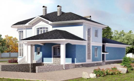 620-001-П Проект трехэтажного дома, гараж, большой дом из пеноблока Ковдор | Проекты домов от House Expert
