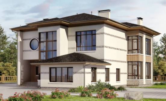 345-001-П Проект двухэтажного дома, огромный домик из твинблока Мурманск | Проекты домов от House Expert
