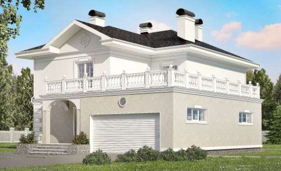 340-002-П Проект двухэтажного дома, гараж, огромный коттедж из кирпича Апатиты | Проекты домов от House Expert