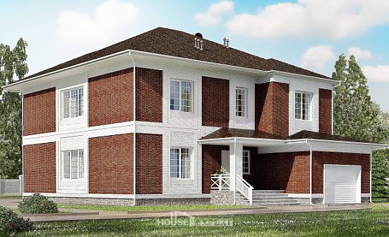 315-001-П Проект двухэтажного дома, гараж, уютный домик из кирпича Ковдор | Проекты домов от House Expert