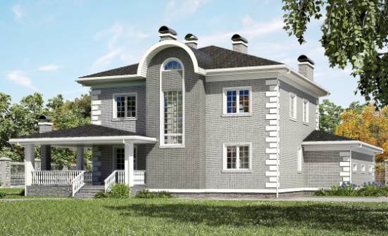 245-004-Л Проект двухэтажного дома и гаражом, средний загородный дом из кирпича Мурманск | Проекты домов от House Expert