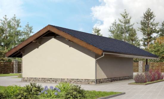 060-005-П Проект гаража из кирпича Оленегорск | Проекты одноэтажных домов от House Expert