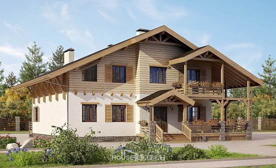 260-001-Л Проект двухэтажного дома мансардный этаж, уютный дом из кирпича Кандалакша | Проекты домов от House Expert