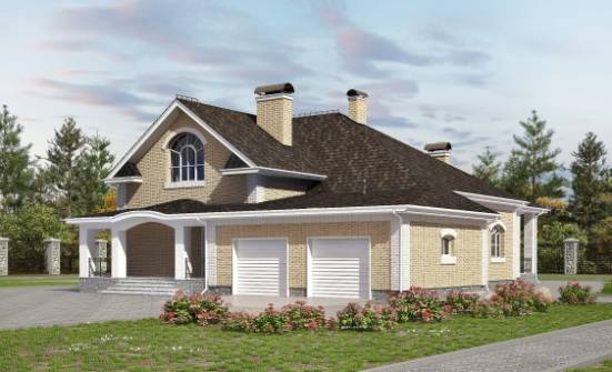 290-001-П Проект двухэтажного дома мансардой, гараж, большой загородный дом из кирпича Кандалакша | Проекты домов от House Expert