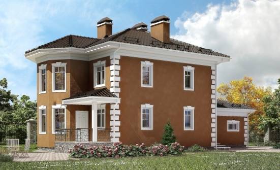 150-006-П Проект двухэтажного дома, гараж, простой коттедж из поризованных блоков Мончегорск | Проекты домов от House Expert