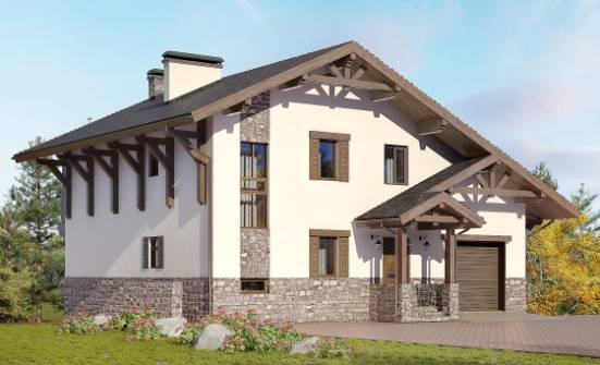 305-002-Л Проект трехэтажного дома мансардный этаж, уютный домик из кирпича Оленегорск | Проекты домов от House Expert