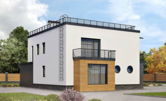 260-002-П Проект двухэтажного дома, гараж, современный домик из керамзитобетонных блоков Кандалакша | Проекты домов от House Expert
