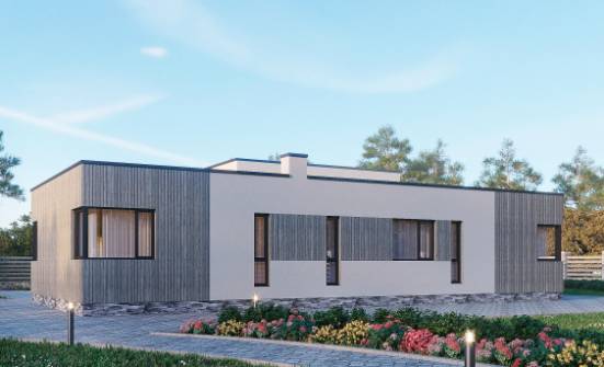 175-001-Л Проект одноэтажного дома, экономичный домик из теплоблока Мончегорск | Проекты домов от House Expert