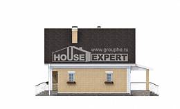 130-004-П Проект двухэтажного дома с мансардным этажом, красивый дом из арболита Заполярный, House Expert