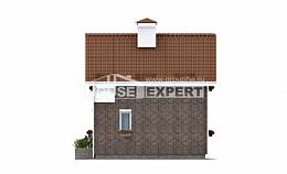 045-001-Л Проект двухэтажного дома мансардой, доступный домик из блока Кандалакша, House Expert