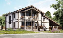 250-002-Л Проект двухэтажного дома мансардой и гаражом, простой дом из кирпича Мончегорск, House Expert