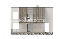 150-017-П Проект двухэтажного дома, уютный загородный дом из газосиликатных блоков, Оленегорск