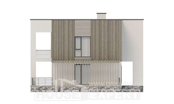 150-017-П Проект двухэтажного дома, компактный домик из теплоблока Апатиты, House Expert