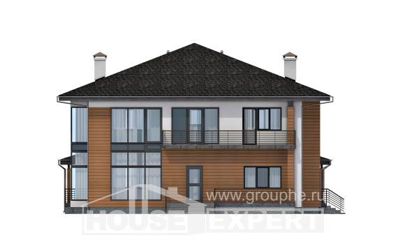 245-001-П Проект двухэтажного дома, красивый загородный дом из арболита, Ковдор