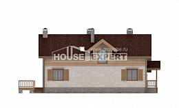 165-002-П Проект двухэтажного дома мансардой, гараж, бюджетный коттедж из пеноблока Апатиты, House Expert
