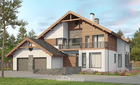 270-003-Л Проект двухэтажного дома мансардный этаж, гараж, уютный загородный дом из бризолита Мурманск | Проекты домов от House Expert