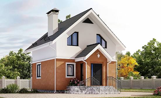 070-001-Л Проект двухэтажного дома с мансардой, классический дом из пеноблока Кандалакша | Проекты домов от House Expert