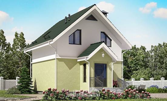 070-001-П Проект двухэтажного дома с мансардой, классический дом из керамзитобетонных блоков Кандалакша | Проекты домов от House Expert