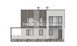 150-017-П Проект двухэтажного дома, современный загородный дом из блока Заполярный, House Expert
