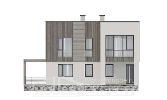 150-017-П Проект двухэтажного дома, недорогой коттедж из газобетона, Мурманск
