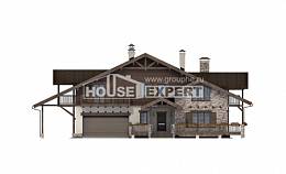 340-003-П Проект двухэтажного дома с мансардой и гаражом, большой дом из кирпича Заполярный, House Expert