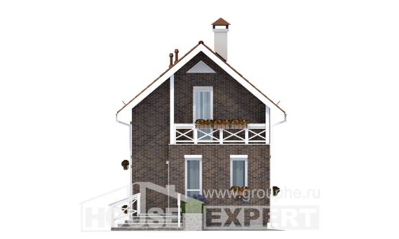 045-001-Л Проект двухэтажного дома с мансардным этажом, красивый коттедж из арболита Мурманск, House Expert
