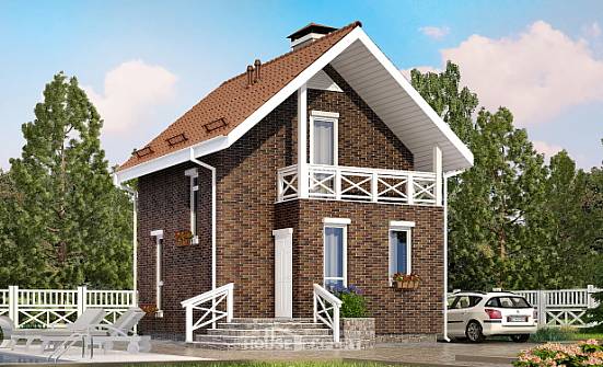 045-001-Л Проект двухэтажного дома мансардный этаж, доступный дом из твинблока Апатиты | Проекты домов от House Expert