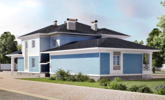 620-001-П Проект трехэтажного дома, гараж, красивый домик из поризованных блоков Мончегорск | Проекты домов от House Expert
