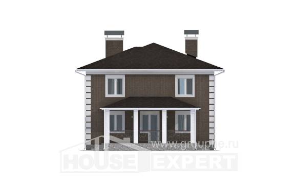 185-002-П Проект двухэтажного дома, небольшой домик из твинблока Кандалакша, House Expert