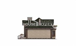 180-010-П Проект двухэтажного дома с мансардным этажом, гараж, уютный загородный дом из газосиликатных блоков Мурманск, House Expert
