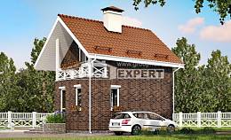 045-001-Л Проект двухэтажного дома с мансардой, красивый домик из газосиликатных блоков Мурманск, House Expert