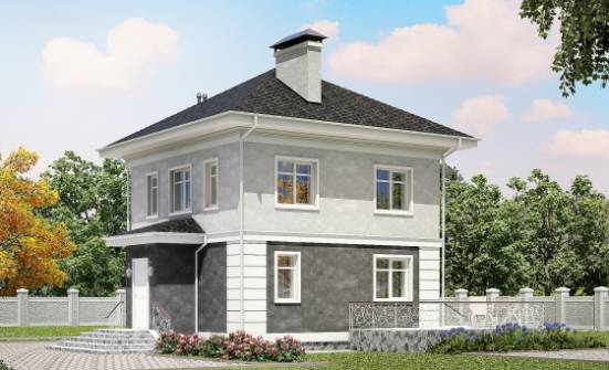 090-003-П Проект двухэтажного дома, бюджетный загородный дом из керамзитобетонных блоков Заполярный | Проекты домов от House Expert