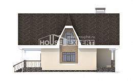 125-001-Л Проект двухэтажного дома с мансардным этажом, небольшой коттедж из арболита Заполярный, House Expert