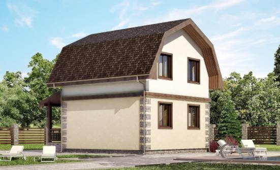 070-004-П Проект двухэтажного дома с мансардным этажом, маленький домик из арболита Заполярный | Проекты домов от House Expert