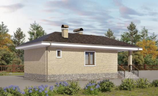 040-002-П Проект бани из блока Мурманск | Проекты домов от House Expert