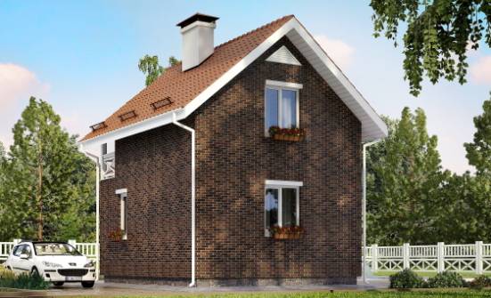 045-001-Л Проект двухэтажного дома мансардный этаж, доступный дом из твинблока Апатиты | Проекты домов от House Expert