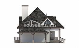 110-002-Л Проект двухэтажного дома с мансардой, гараж, экономичный дом из газобетона Апатиты, House Expert