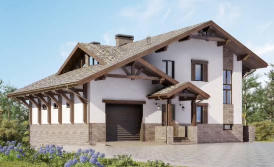 305-002-П Проект трехэтажного дома мансардой, огромный загородный дом из кирпича, Оленегорск