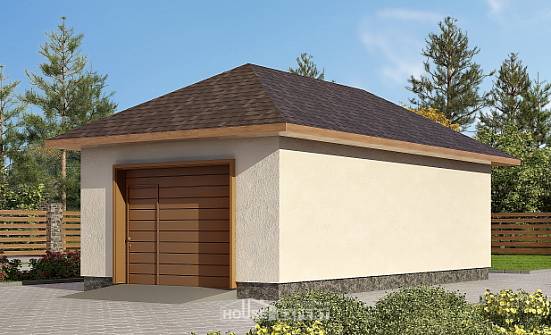 040-001-П Проект гаража из блока Заполярный | Проекты домов от House Expert