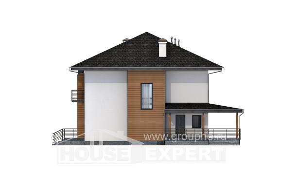 245-001-П Проект двухэтажного дома, просторный домик из бризолита, Мончегорск