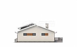 135-002-П Проект одноэтажного дома и гаражом, доступный дом из газосиликатных блоков, Апатиты