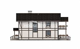 250-002-Л Проект двухэтажного дома мансардный этаж и гаражом, простой коттедж из кирпича Оленегорск, House Expert