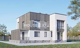 150-017-П Проект двухэтажного дома, бюджетный загородный дом из арболита Оленегорск, House Expert
