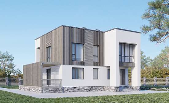 150-017-П Проект двухэтажного дома, небольшой коттедж из арболита Мурманск | Проекты домов от House Expert