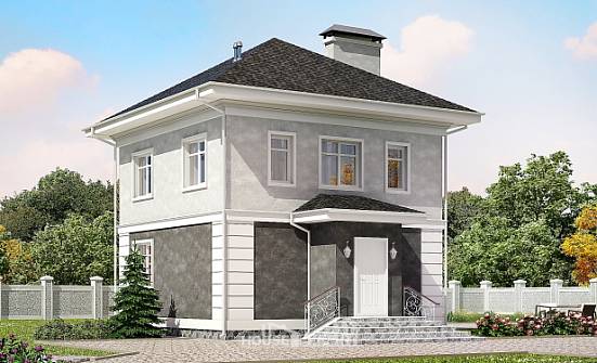 090-003-П Проект двухэтажного дома, бюджетный загородный дом из керамзитобетонных блоков Заполярный | Проекты домов от House Expert